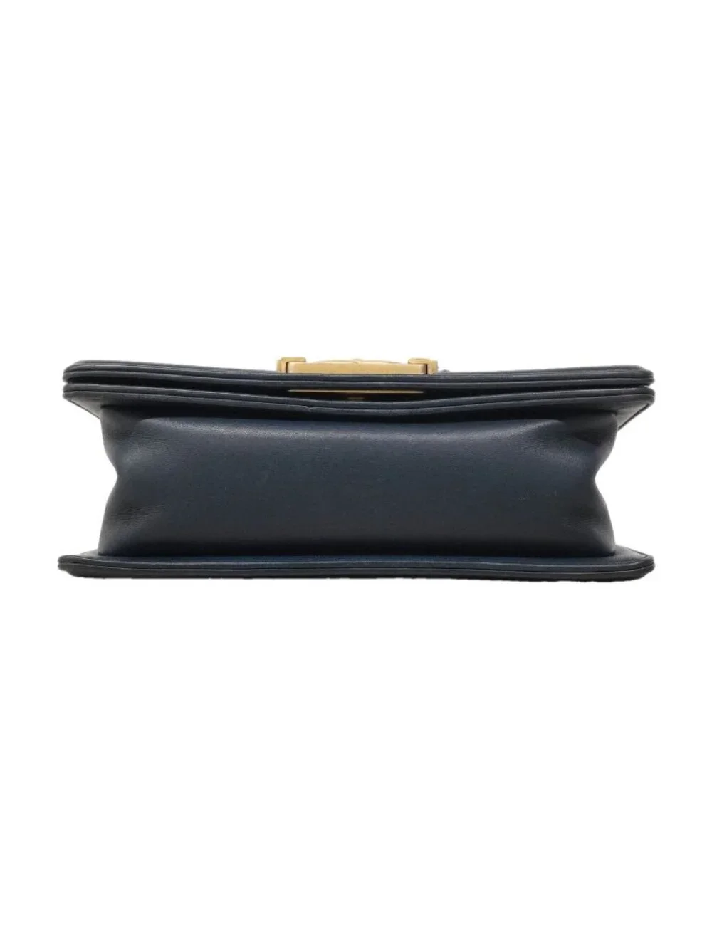 Chanel Shoulder Bag Boy Lambskin Navy Gold
